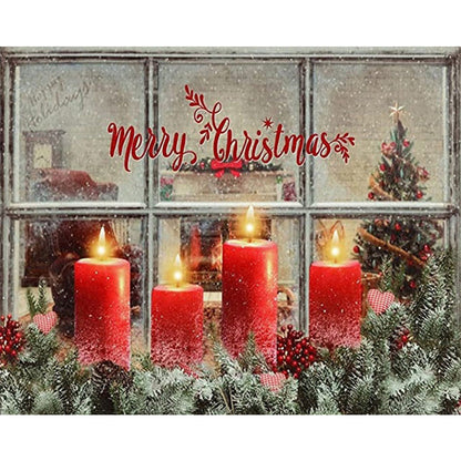 Christmas Candles - Full AB Dril Round Diamond Painting 50*40CM