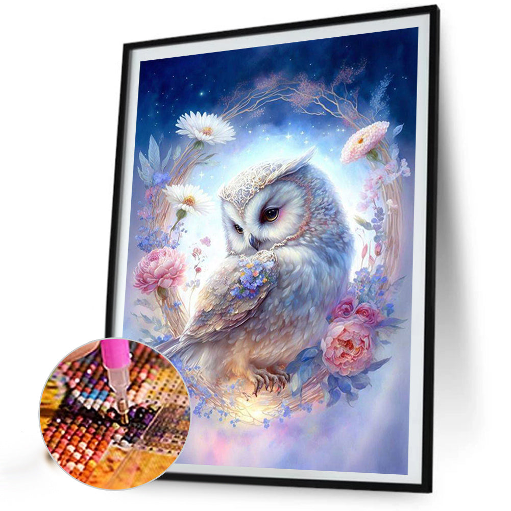 Owl - Full AB Dril Round Diamond Painting 40*60CM