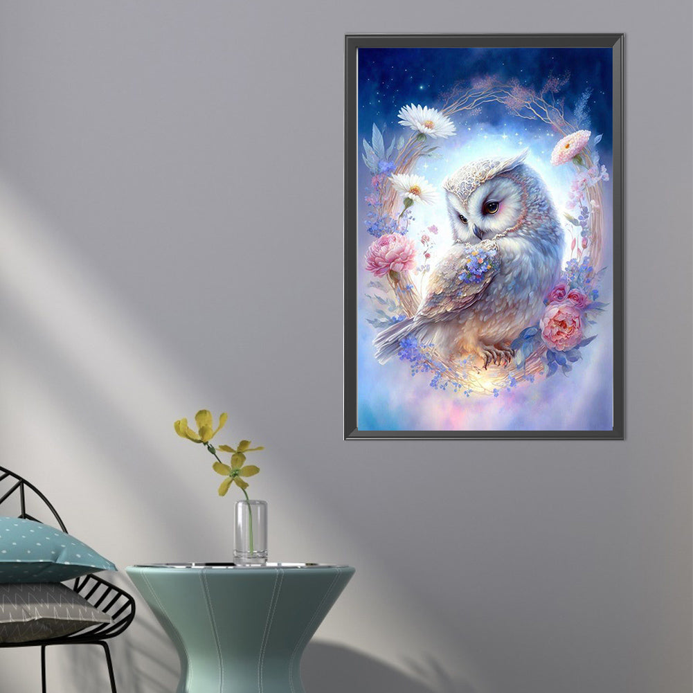 Owl - Full AB Dril Round Diamond Painting 40*60CM