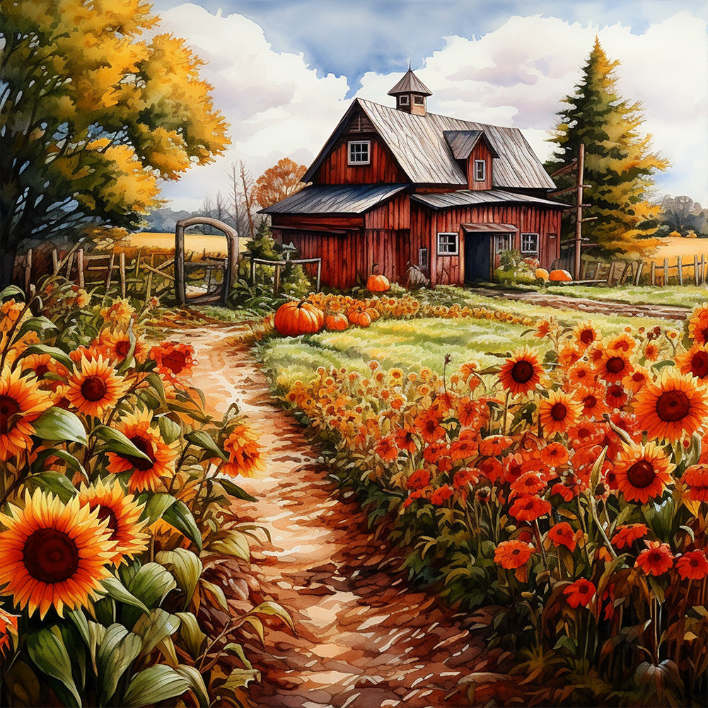 Harvest Farm - Full Round Drill Diamond Painting 30*30CM