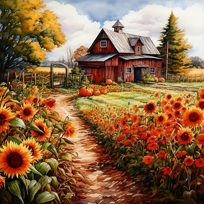 Harvest Farm - Full Round Drill Diamond Painting 30*30CM