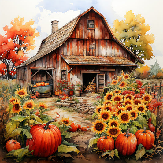 Harvest Farm - Full Round Drill Diamond Painting 30*30CM