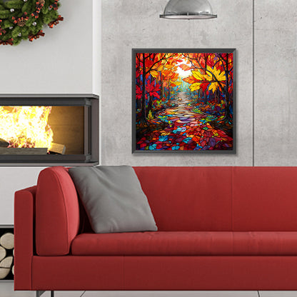 Maple Leaf Forest - Full Round Drill Diamond Painting 30*30CM