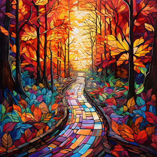 Maple Leaf Forest - Full Round Drill Diamond Painting 30*30CM