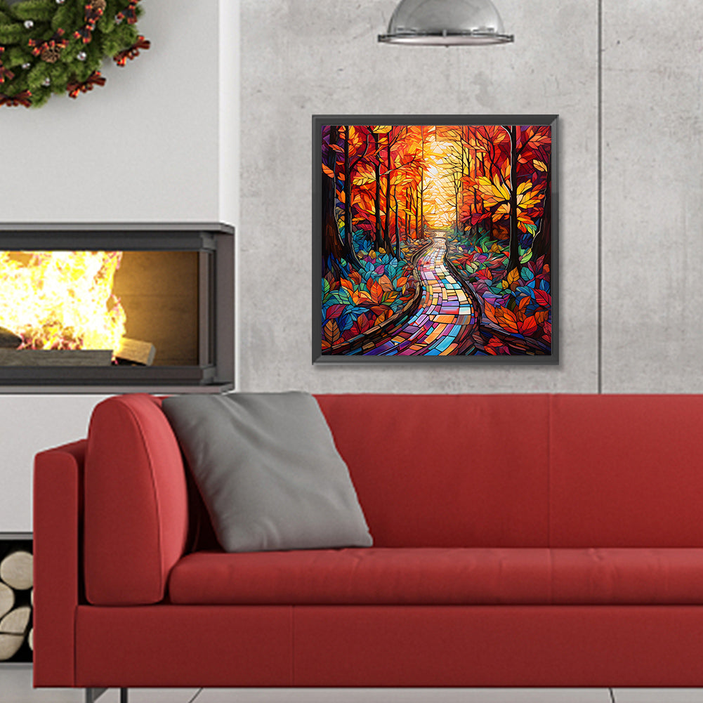 Maple Leaf Forest - Full Round Drill Diamond Painting 30*30CM