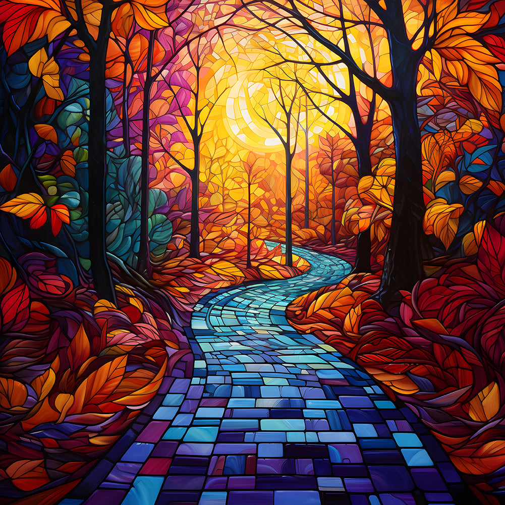 Maple Leaf Forest - Full Round Drill Diamond Painting 30*30CM