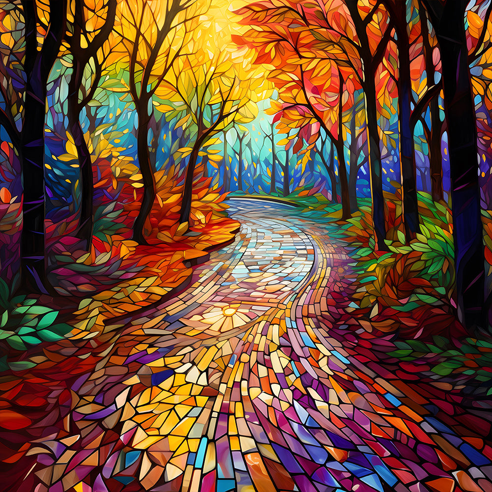 Maple Leaf Forest - Full Round Drill Diamond Painting 30*30CM