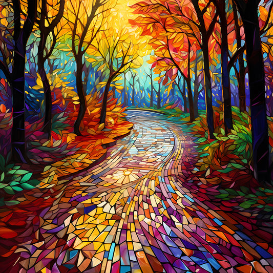 Maple Leaf Forest - Full Round Drill Diamond Painting 30*30CM