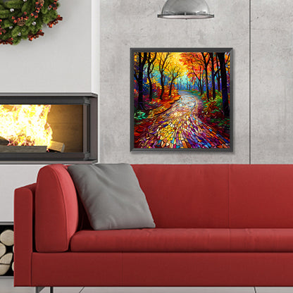Maple Leaf Forest - Full Round Drill Diamond Painting 30*30CM