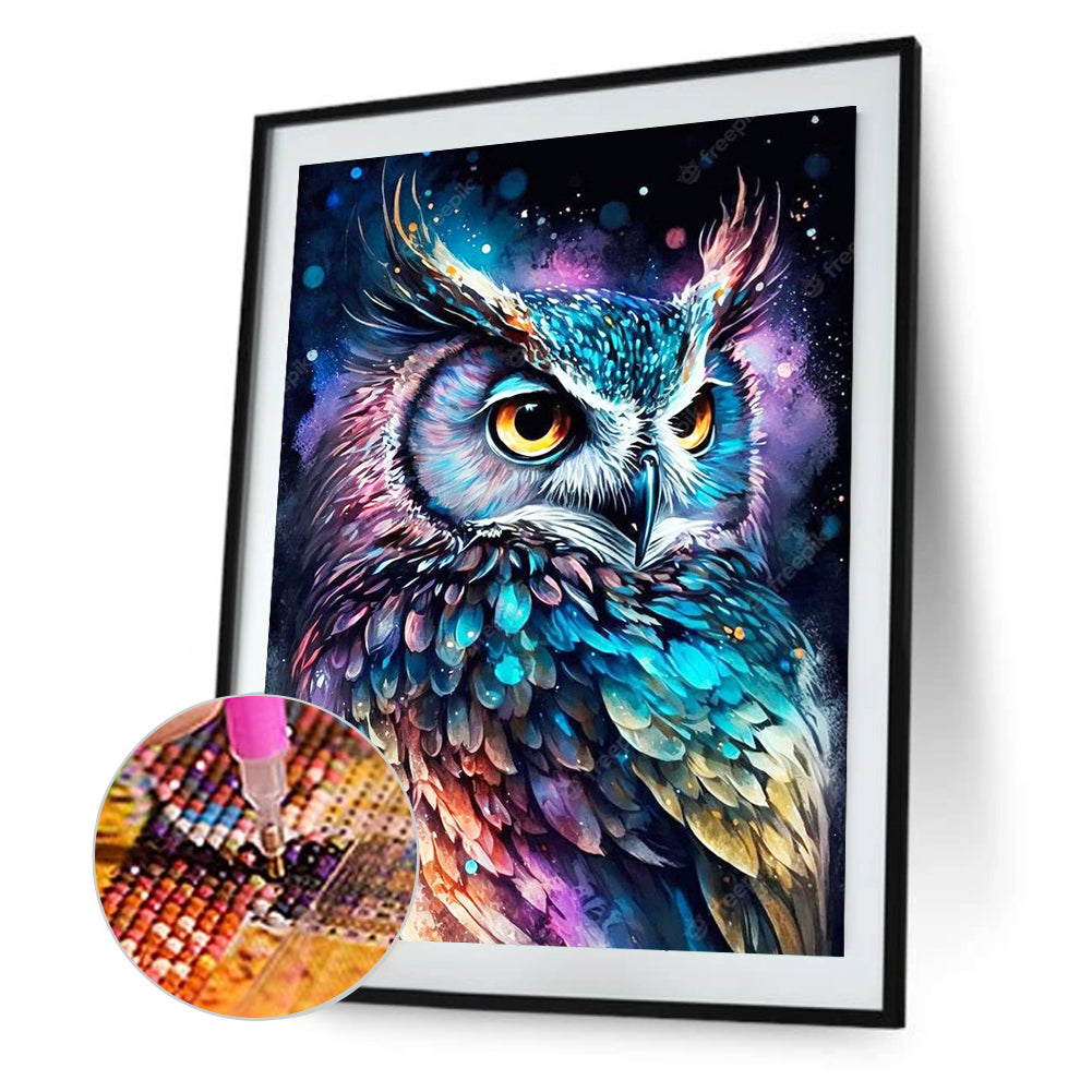 Owl - Full Round Drill Diamond Painting 30*40CM