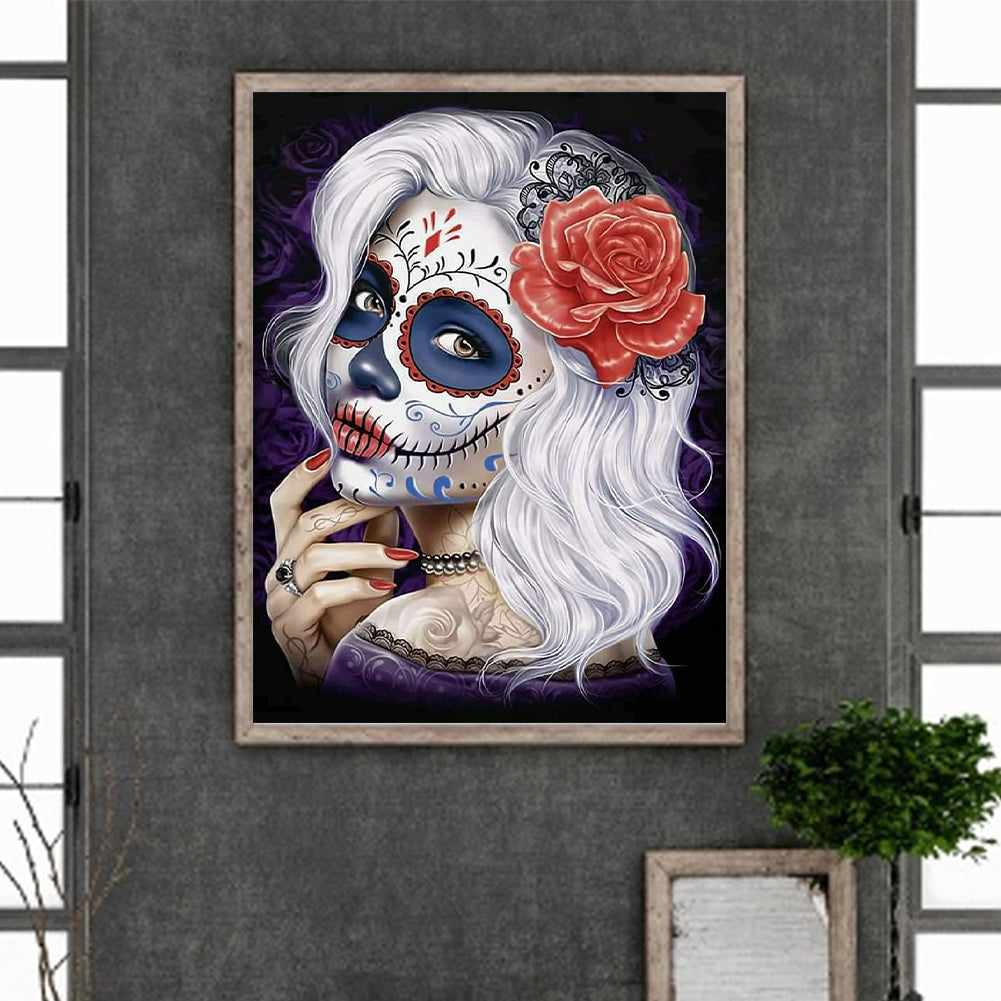 Day Of The Dead Girl - Full Round Drill Diamond Painting 30*40CM
