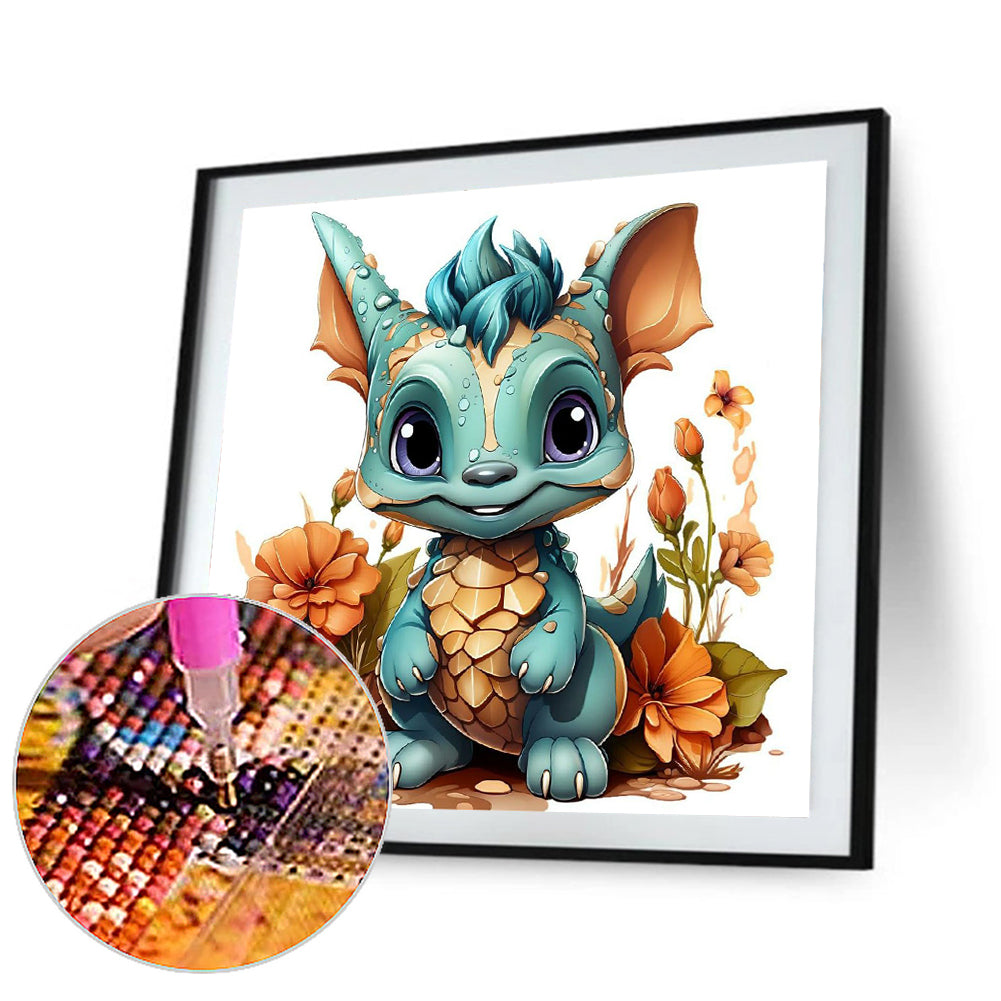 Little Dinosaur - Full Round Drill Diamond Painting 30*30CM