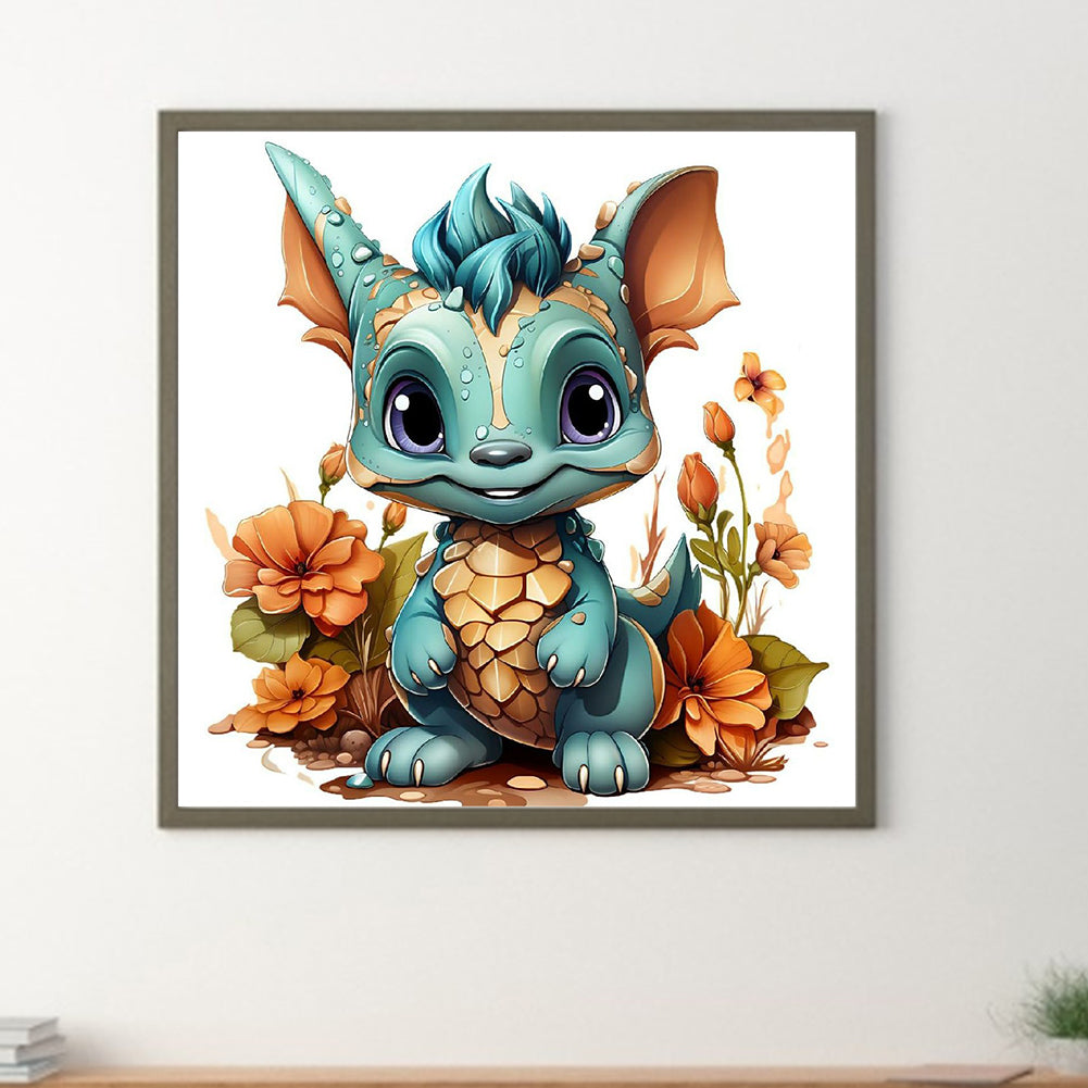 Little Dinosaur - Full Round Drill Diamond Painting 30*30CM