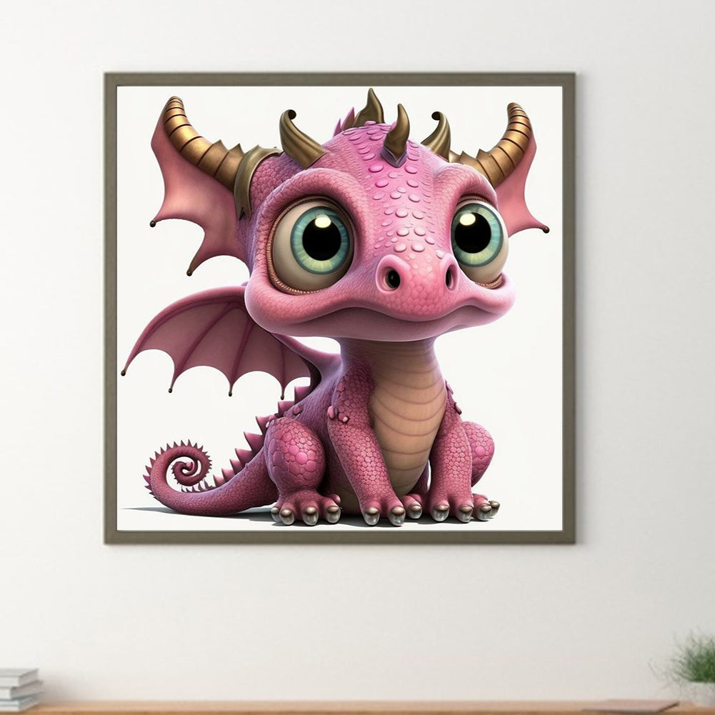Little Dinosaur - Full Round Drill Diamond Painting 30*30CM