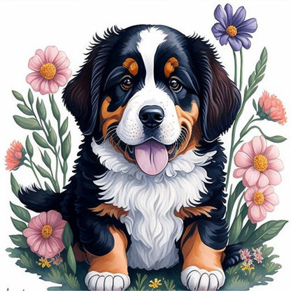 Puppy - Full Round Drill Diamond Painting 30*30CM