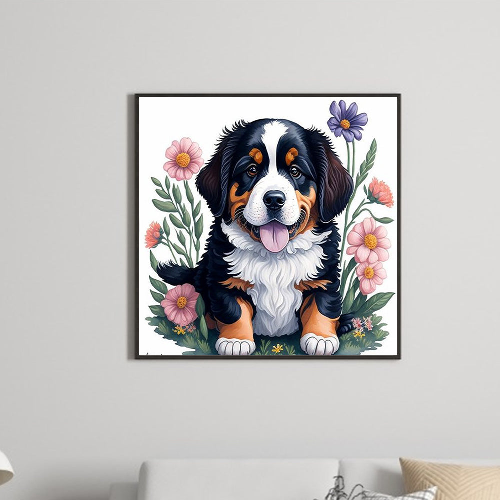 Puppy - Full Round Drill Diamond Painting 30*30CM