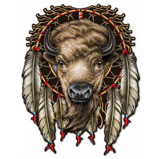 Indian Animal Dream Catcher - Full Round Drill Diamond Painting 30*40CM