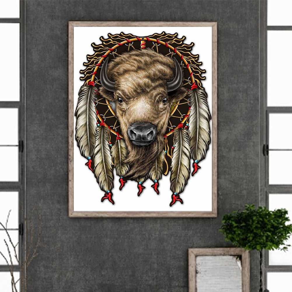 Indian Animal Dream Catcher - Full Round Drill Diamond Painting 30*40CM