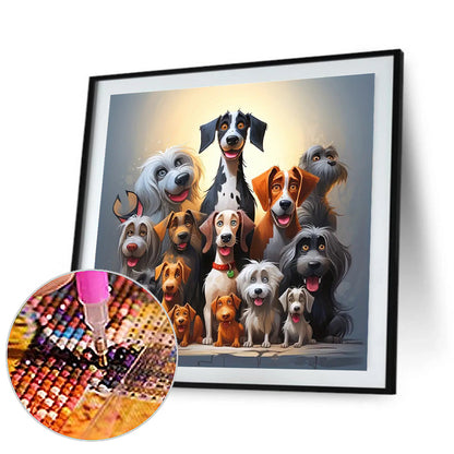 A Group Of Puppies - Full Round Drill Diamond Painting 40*40CM