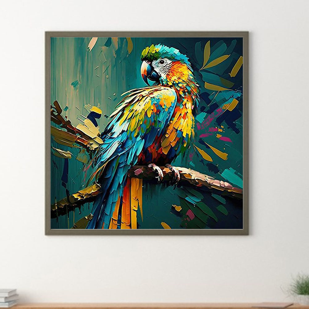 Macaw On The Branch - Full Round Drill Diamond Painting 30*30CM