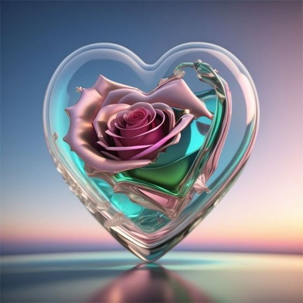 Love Rose - Full Round Drill Diamond Painting 30*30CM
