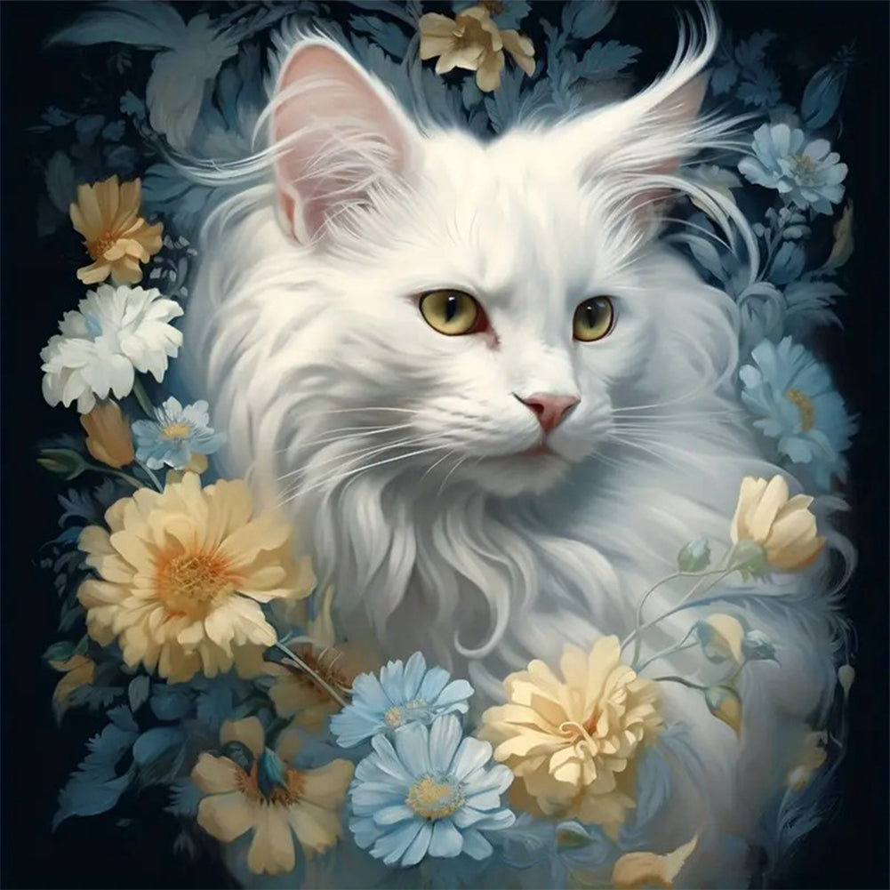 Kitten - Full Round Drill Diamond Painting 30*30CM