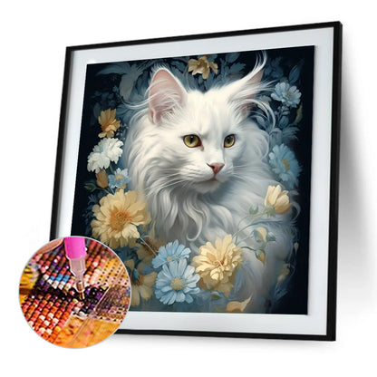 Kitten - Full Round Drill Diamond Painting 30*30CM