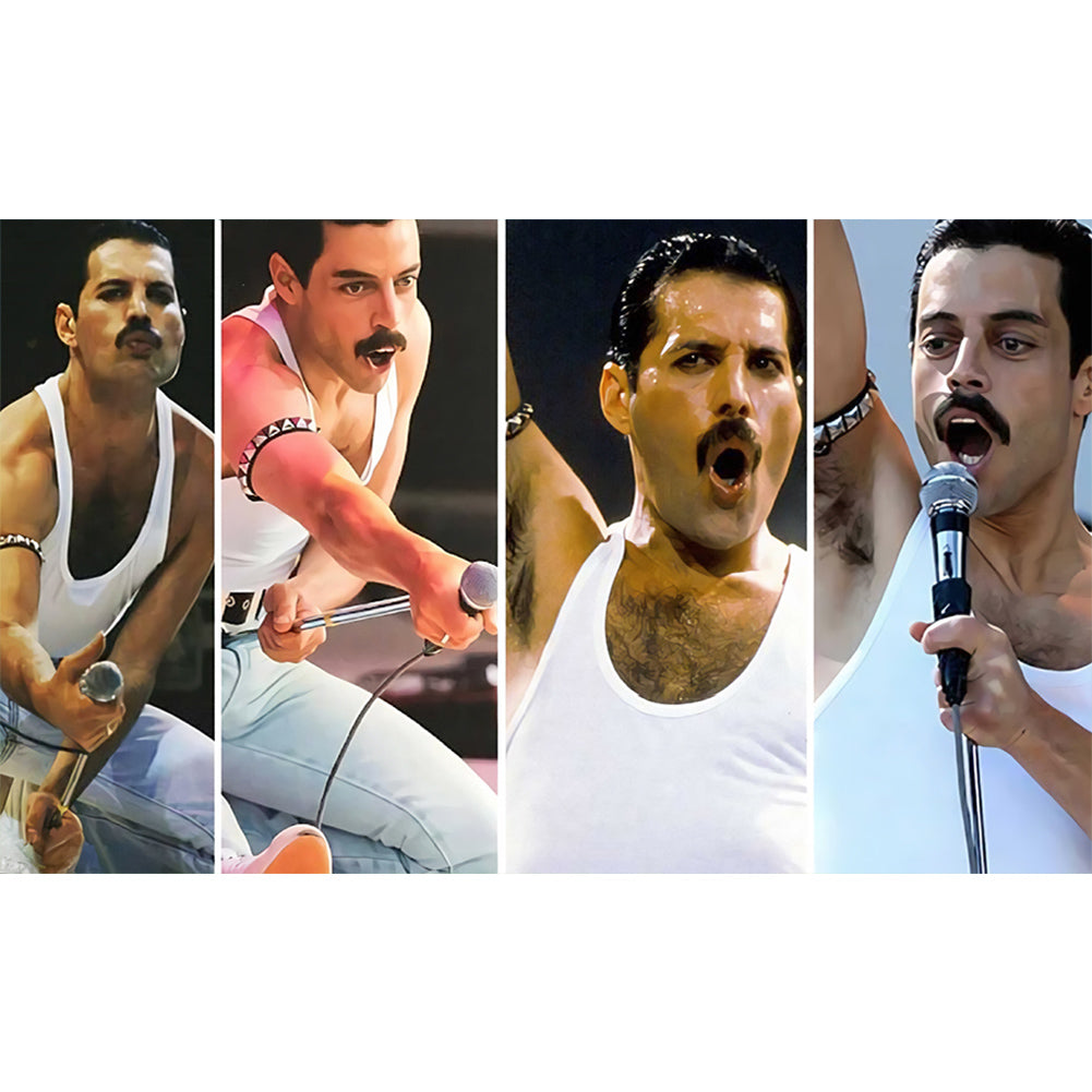 Rock Singer Freddie Mercury - Full Round Drill Diamond Painting 50*30CM