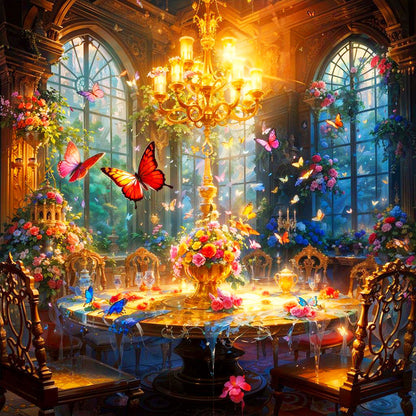 Serenity Fluorescent Before Meal - Full Round Drill Diamond Painting 40*40CM