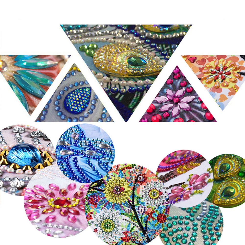 Double Sided Diamond Art Mirror for Adults Kids Beginners (Santa #2)