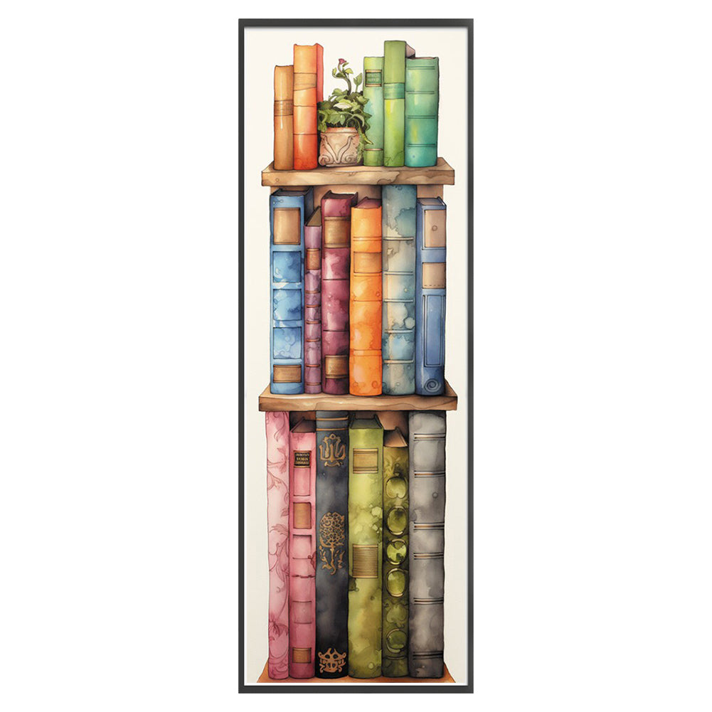 Stack Of Books With Flowers - 11CT Stamped Cross Stitch 30*80CM