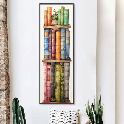 Stack Of Books With Flowers - 11CT Stamped Cross Stitch 30*80CM