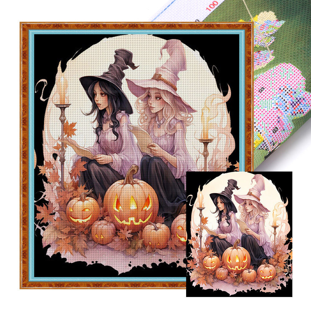 Halloween Witch - 11CT Stamped Cross Stitch 50*55CM