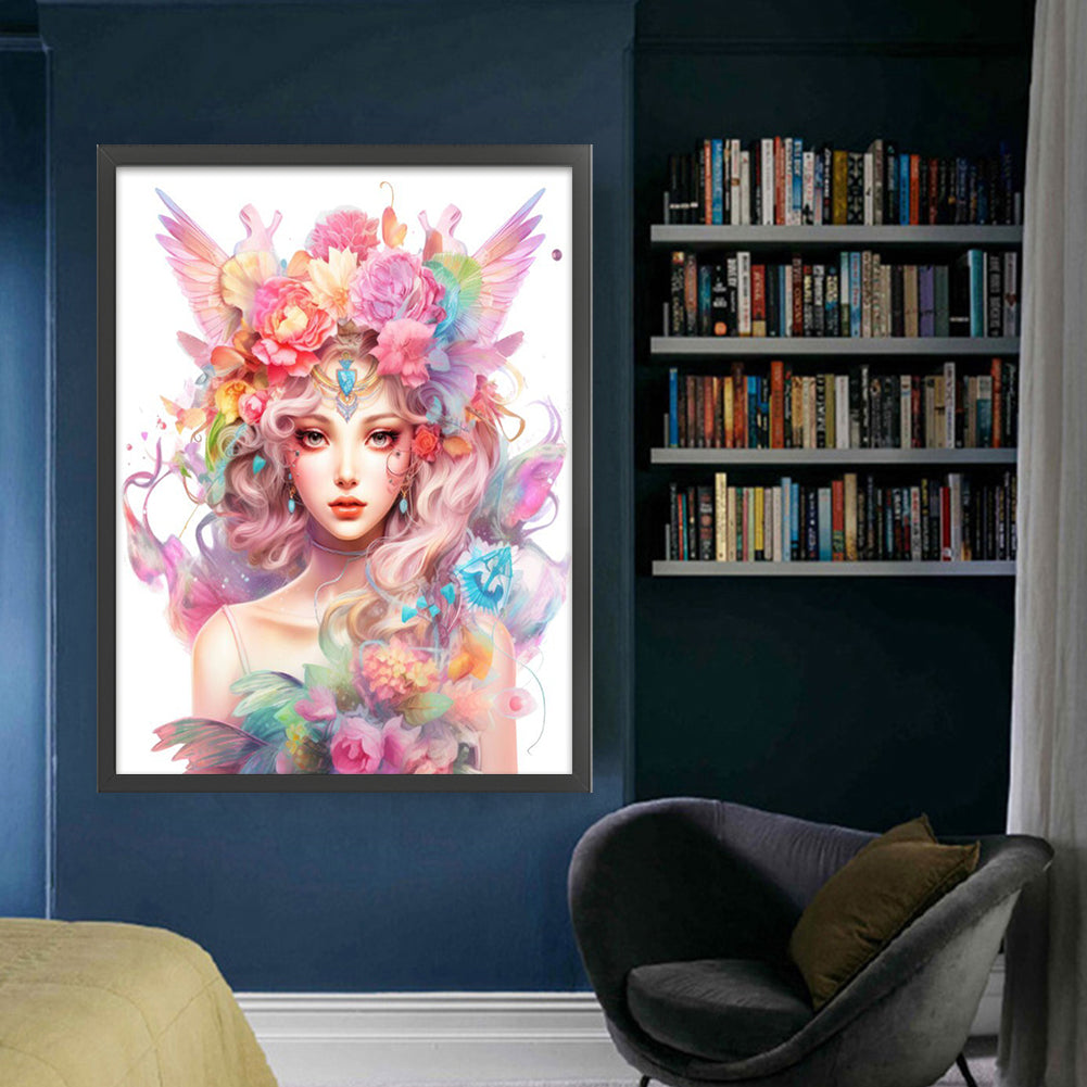 Flower Girl - 11CT Stamped Cross Stitch 50*65CM