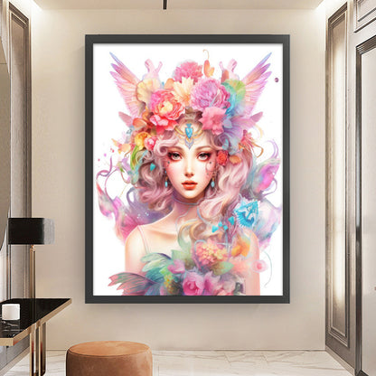 Flower Girl - 11CT Stamped Cross Stitch 50*65CM