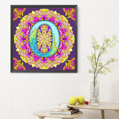 Mandala Letter O - Full Round Drill Diamond Painting 30*30CM