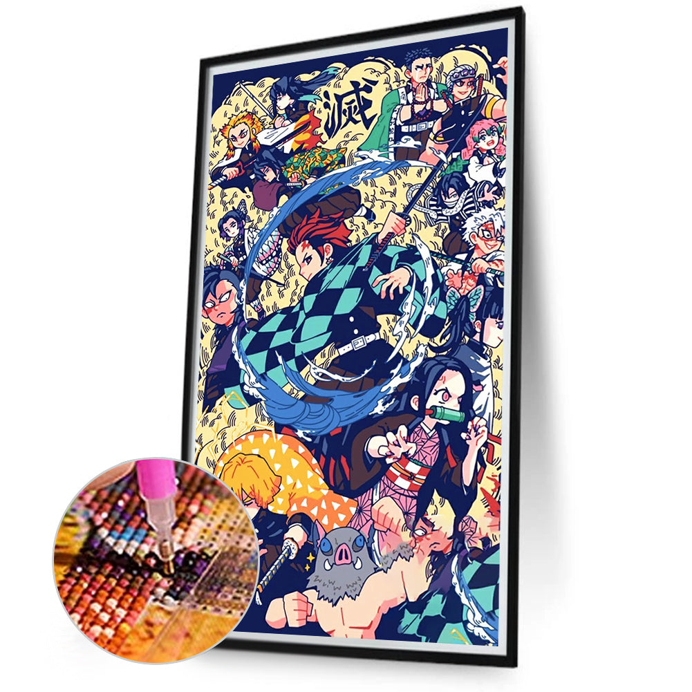 Demon Slayer: Kimetsu No Yaiba - Full Round Drill Diamond Painting 40*70CM