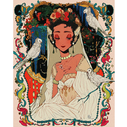 Peace Dove Girl - Full Round Drill Diamond Painting 40*50CM