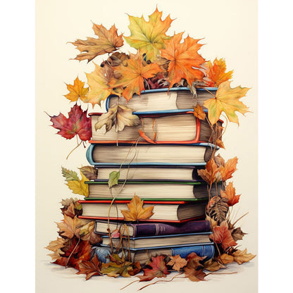 Maple Leaf Books - Full Square Drill Diamond Painting 30*40CM