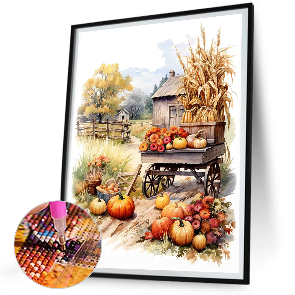 Autumn Landscape - Full Square Drill Diamond Painting 30*40CM