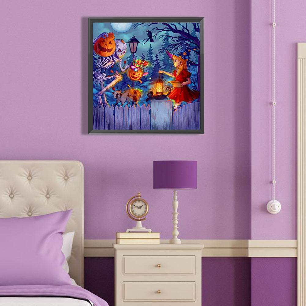 Long Halloween Night Talk - Full Round Drill Diamond Painting 40*40CM