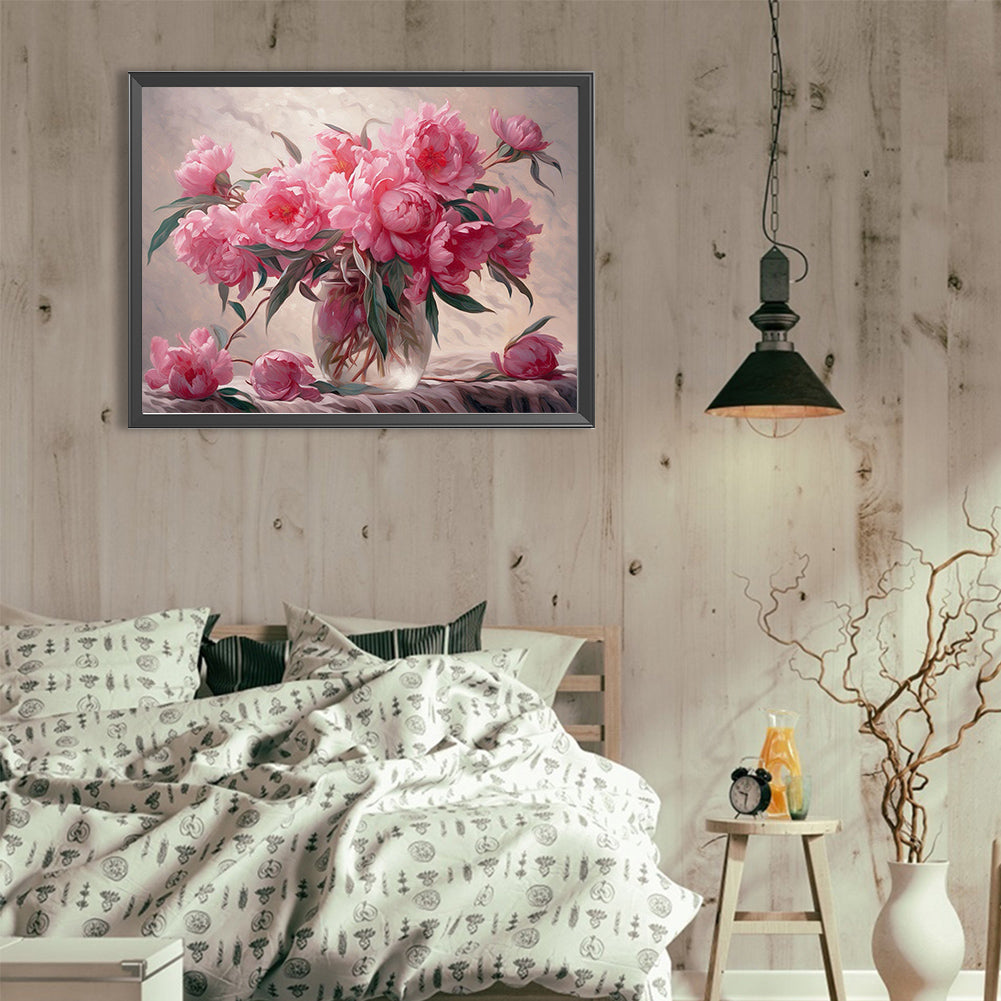 Peony - Full Round Drill Diamond Painting 40*30CM