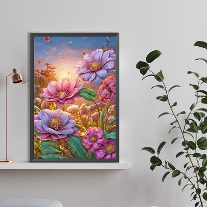 Flowers - Full Round Drill Diamond Painting 40*60CM