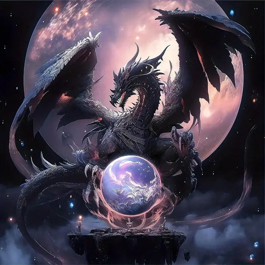 Flying Dragon Playing With Pearls - Full Round Drill Diamond Painting 30*30CM