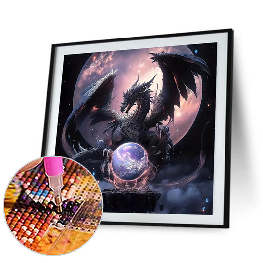 Flying Dragon Playing With Pearls - Full Round Drill Diamond Painting 30*30CM