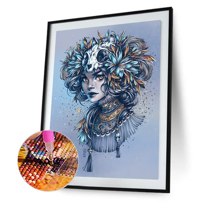 Girl - Full Round Drill Diamond Painting 30*40CM