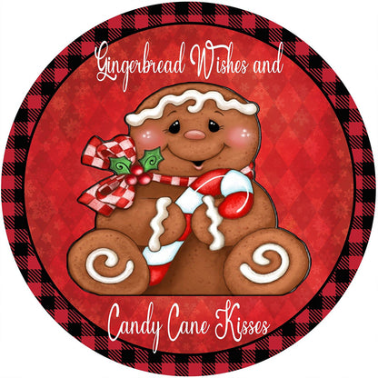 Round Gingerbread Man - Full Round Drill Diamond Painting 30*30CM