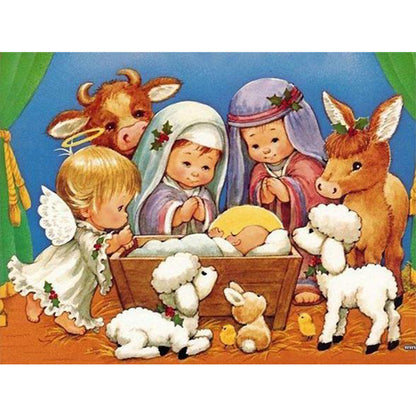 Nativity - Full Round Drill Diamond Painting 40*30CM