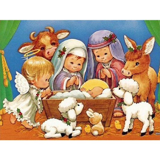 Nativity - Full Round Drill Diamond Painting 40*30CM
