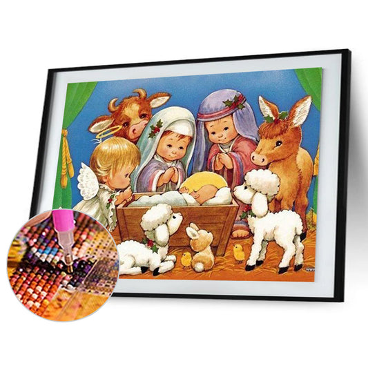 Nativity - Full Round Drill Diamond Painting 40*30CM